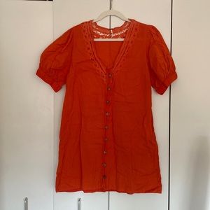 Free people linen mini dress